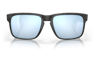 Image of Oakley OO9102 Holbrook Sunglasses - Mens, Matte Black Camo Frame, Prizm Deep Water Polarized Lens, 55, OO9102-9102T9-55