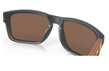 Image of Oakley OO9102 Holbrook Sunglasses - Mens, Matte Carbon Frame, Prizm 24K Polarized Lens, 55, OO9102-9102W4-55