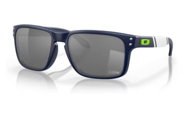 Image of Oakley OO9102 Holbrook Sunglasses - Mens, SEA Matte Navy Frame, Prizm Black Lens, 55, OO9102-9102S9-55
