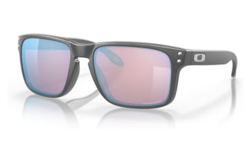 Image of Oakley OO9102 Holbrook Sunglasses - Mens, Steel Frame, Prizm Snow Sapphire Lens, 55, OO9102-9102U5-55