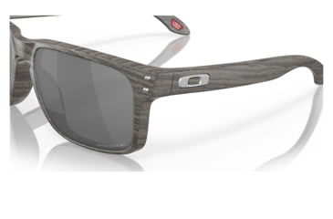 Image of Oakley OO9102 Holbrook Sunglasses - Mens, Woodgrain Frame, Prizm Black Polarized Lens, 55, OO9102-9102W9-55
