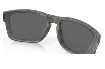 Image of Oakley OO9102 Holbrook Sunglasses - Mens, Woodgrain Frame, Prizm Black Polarized Lens, 55, OO9102-9102W9-55