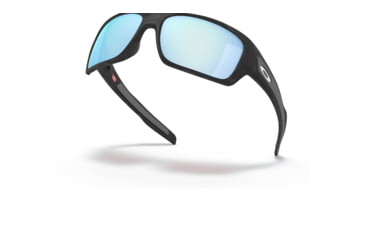 Image of Oakley OO9263 Turbine Sunglasses - Mens, Matte Black Camo Frame, Prizm Deep Water Polarized Lens, 63, OO9263-926364-63