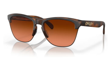 Image of Oakley OO9374 Frogskins Lite Sunglasses - Men's, Matte Brown Tortoise Frame, Prizm Brown Gradient Lens, 63, OO9374-937450-63