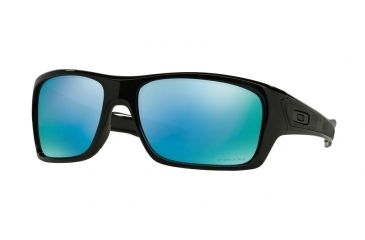 Image of Oakley Turbine Sunglasses - Men's, Polished Black Frame, Prizm Deep H2o Polarized 63 mm Lenses, OO9263-926314-63
