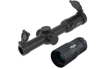 Image of Primary Arms SLx 1-6X24mm Gen III Rifle Scope, 30mm Tube, Second Focal Plane, ACSS 22LR Reticle, Matte, Black, w/ TRYBE Optics Enhancer - Magnification Doubler, PA1-6X24SFP-ACSS-22LR