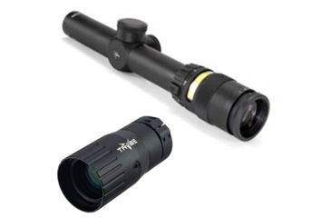 OP Exclusive - Trijicon AccuPoint 1-4x24 30mm Riflescope, Green Standard Crosshair 200071 w/ Trybe Optics Enhancer - Magnification Doubler