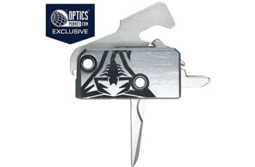 Image of OpticsPlanet Exclusive RISE Armament RA-242 Enhanced Rifle Trigger, Flat, 3.5lb Pull Weight, Anodized, Graphite, Silver, RA-242-GPHT-SLVR