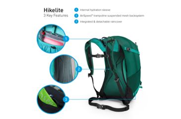 Image of Osprey Hikelite Backpack 26, Aloe Green, 10001553