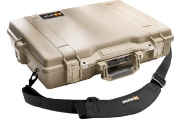 Image of Pelican Laptop Watertight Case w/ Lid Organizer, Tray &amp; Strap - Desert Tan 1495-003-190