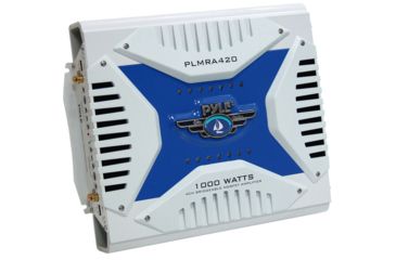 Image of Pyle Marine 4 Channel Amplifier 1000W, White/Blue PLMRA420