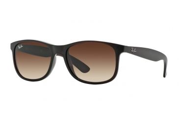 Image of Ray-Ban ANDY RB4202 Sunglasses 607313-55 - Matte Brown Frame, Brown Gradient Lenses