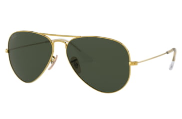 Image of Ray-Ban Aviator Large Metal RB3025 Sunglasses, Arista Frame, G-15 Green Lens, 58, RB3025-W3400-58