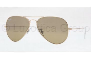 Image of Ray-Ban Aviator Large Metal Sunglasses RB3025 001/3K-5514 - Arista Cry. Brown Mirror Silver Grad.