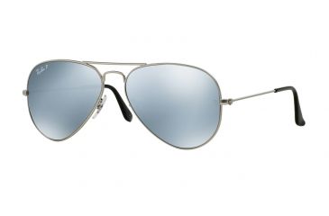 Image of Ray-Ban Aviator Large Metal Sunglasses RB3025 019/W3-58 - Silver Frame, Silver Mirror Polar Lenses
