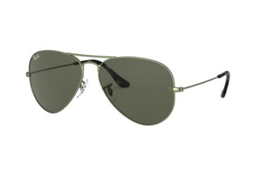 Image of Ray-Ban Aviator Large Metal Sunglasses RB3025 919131-55 - , Green Lenses