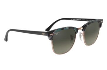 Image of Ray-Ban Clubmaster Sunglasses RB3016 125571-49 - Spotted Grey/Green Frame, Grey Gradient Dark Lenses