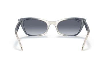 Image of Ray-Ban Lady Burbank RB2299 Sunglasses, Blue Gradient Grey Lenses, Transparent Blue, 52, RB2299-134386-52