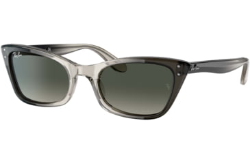 Image of Ray-Ban Lady Burbank RB2299 Sunglasses, Grey Gradient Lenses, Transparent Gray, 52, RB2299-134071-52