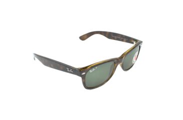 Image of Ray-Ban New Wayfarer Sunglasses, 52mm, Tortoise Frm, Green Crystal Lens, Polrizd 902-58-5218