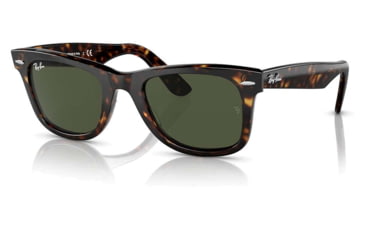 Image of Ray-Ban Original Wayfarer Sunglasses, Havana Frame, Green Lens, Bio-Acetate, 50, RB2140-135931-50
