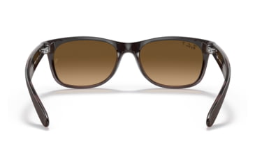 Image of Ray-Ban RB2132 New Wayfarer Sunglasses, Matte Brown On Transparent Brown Frame, Gradient Brown Lens, Polarized, 52, RB2132-6608M2-52