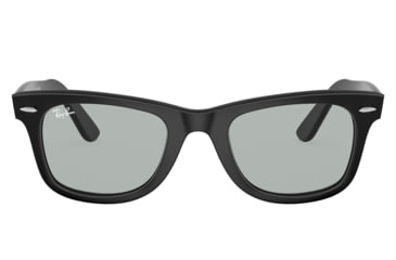 Image of Ray-Ban RB2140 Wayfarer Sunglasses, Matte Black Frame, Light Grey Lens, Asian Fit, 52, RB2140F-601SR5-52