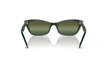 Image of Ray-Ban RB2299 Lady Burbank Sunglasses - Womens, Green Frame, Dark Green Grad Mirror Polarized Lens, 55, RB2299-6659G4-55