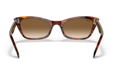 Image of Ray-Ban RB2299 Lady Burbank Sunglasses - Womens, Striped Havana Frame, Clear Gradient Brown Lens, 55, RB2299-954-51-55