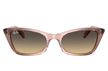 Image of Ray-Ban RB2299 Lady Burbank Sunglasses - Womens, Transparent Pink Frame, Brown Vintage Lens, 55, RB2299-1344BG-55