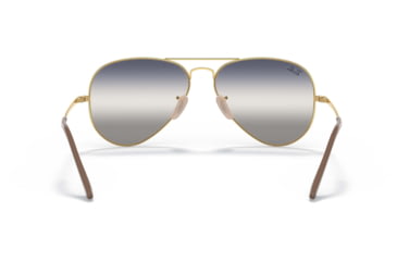 Image of Ray-Ban RB3689 Aviator Metal ll Sunglasses - Mens, Clear Gradient Grey/Blue Lenses, Arista, 55, RB3689-001-GF-55