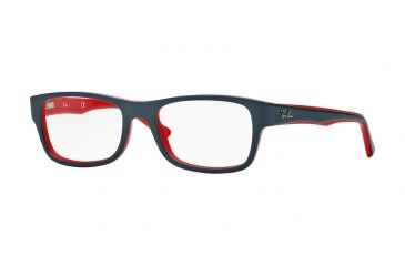 Image of Ray-Ban RX5268 Eyeglass Frames 5180-52 - Top Grey On Red Frame