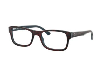 Image of Ray-Ban RX5268 Eyeglass Frames 5973-50 - Top Red Havana On Opal Blue