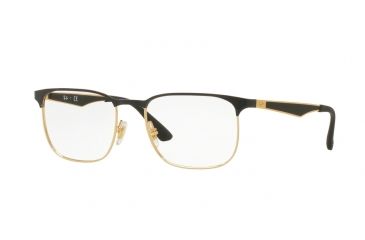 ray ban black and gold eyeglasses