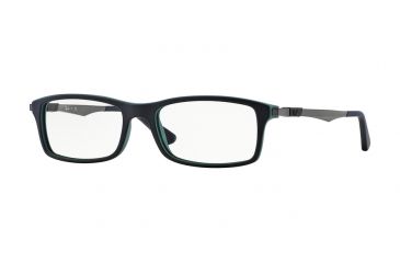 Image of Ray-Ban RX7017 Eyeglass Frames 5197-54 - Top Black On Green Frame, Demo Lens Lenses