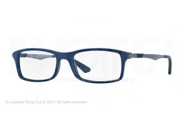Image of Ray-Ban RX7017 Eyeglass Frames 5260-54 - Top Blue On Grey Frame