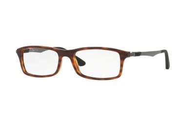 Image of Ray-Ban RX7017 Eyeglass Frames 5687-54 - Red Havana Frame