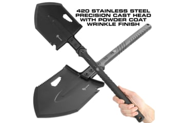 Image of Reapr TAC Survival Shovel, 4.5in, 420 Stainless Steel, Black Powdercoated, 11021