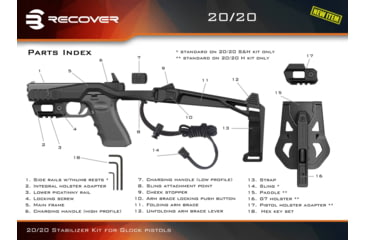 Image of Recover Tactical 20/20N Stabilizer Kit with Arm Brace, Tan, 2020NUR-02