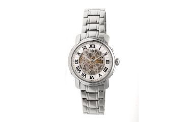 Image of Reign Kahn Automatic Skeleton Dial Bracelet Watch, Silver REIRN4301