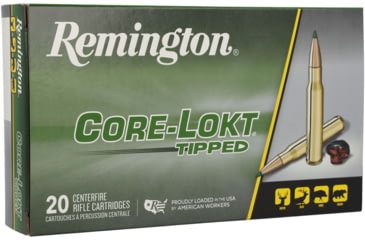Remington .280 Rem 140 Grains Core-Lokt Tipped Brass Cased Centerfire Rifle Ammo, 20