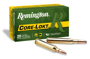 Remington Core-Lokt .300 Weatherby Magnum 180 Grain Core-Lokt Pointed Soft Point Centerfire Rifle Ammunition, 20, JSP