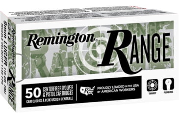 Remington Range 9mm Luger 115 Grain Full Metal Jacket Brass Cased Centerfire Pistol Ammunition
