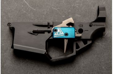 Image of OpticsPlanet Exclusive RISE Armament RA-240 Enhanced Rifle Trigger, Straight, 3.5lb Pull, Blue/Silver, RA-242-ERT