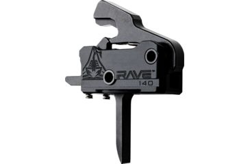Image of RISE Armament Rave 140 Flat 3.5lb Drop-In Trigger w/ Anti Walk Pins, Black, RA-R140F-AWP