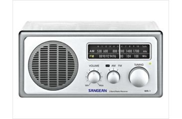 Sangean AM/FM Analog Tuning w/LED Indicator, Dynamic Bass, Clear, Medium, WR-1CL
