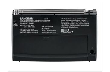 Image of Sangean HDR-14 AM / FM-Stereo HD Portable Radio, Black, Medium HDR-14