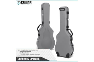 Image of Savior Equipment Ultimate Guitar Single Rifle Case, Grey, 45in H x 17in L x 5in W, RC-GT-ACOUSTIC-GS