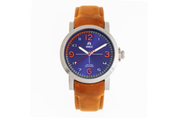 Image of Shield Berge Diver Watch - Mens, Blue/Light Brown, One Size, SLDSH101-5