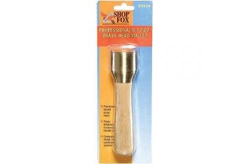 Image of Shop Fox Turned-Polished Brass Head Mallet, Maple Handle, 12 oz. D2810